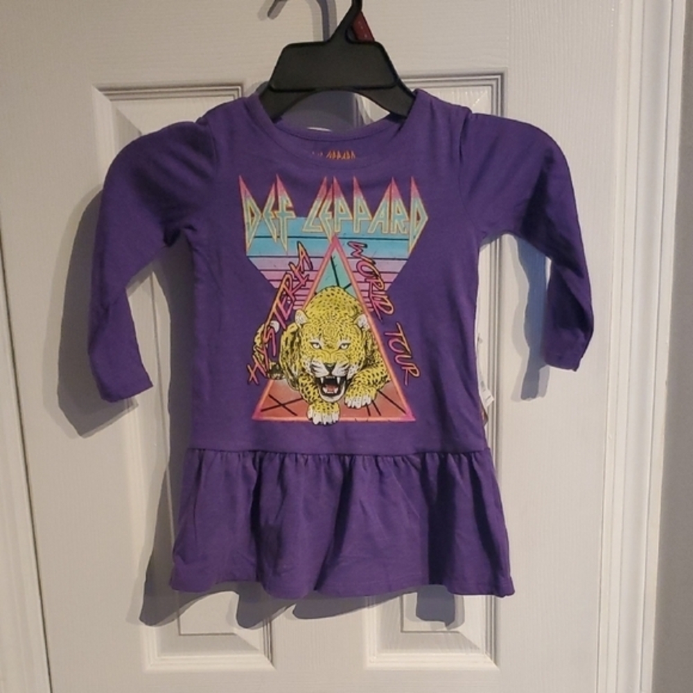 Def Leppard Kids Purple Long Sleeve Tee